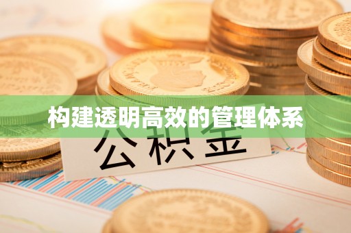康县构建透明高效的管理体系