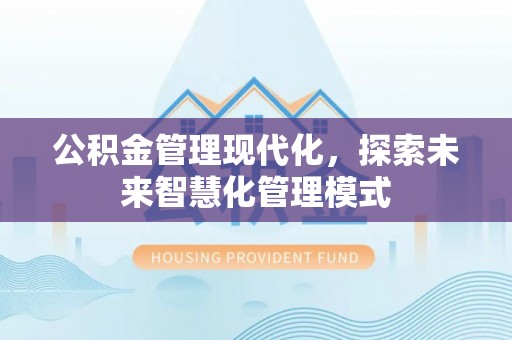 康县公积金管理现代化，探索未来智慧化管理模式