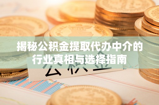 康县揭秘公积金提取代办中介的行业真相与选择指南