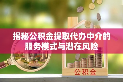 康县揭秘公积金提取代办中介的服务模式与潜在风险
