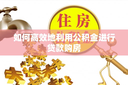 康县如何高效地利用公积金进行贷款购房